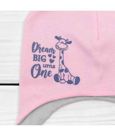 Two-layer hat for a girl Giraffe Dexter`s Pink 961 68 cm (d961g-rv)
