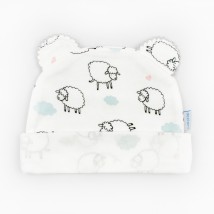 Шапочка з вушками інтерлок  Cute Lambs  Dexter`s  Білий d962ов-б 38  (d962ов-б)