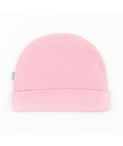 Одинарная шапочка из рубчика для девочки розовая  Dexter`s  Розовый 21  134 см (d21-22шп-рв)