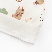 Шапочка для немовлят на манжеті з начосом Bunnies  Dexter`s  Молочний 310222 40  (310222)