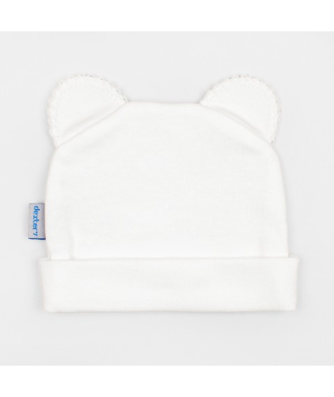Шапочка з вушками для малюків трикотажна  Dexter`s  Білий 962/4б 48  (962/4б)