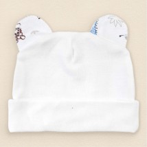 Hat for babies with ears Africano Dexter`s White 962 40 (d962af-nv)