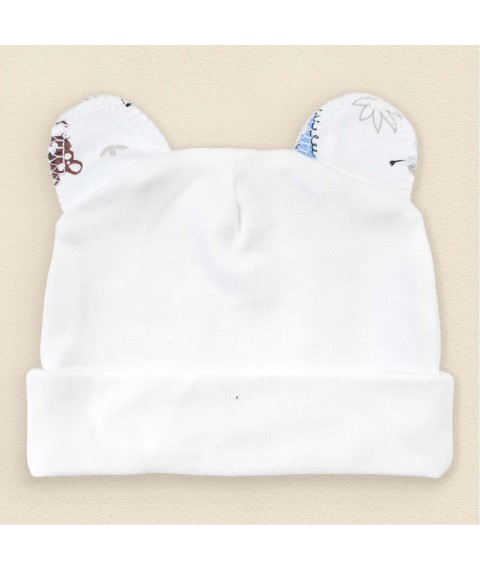 Hat for babies with ears Africano Dexter`s White 962 40 (d962af-nv)