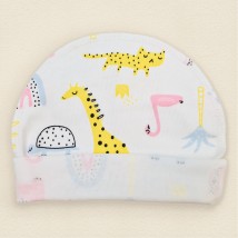 Hat for newborns Funny Animals Dexter`s White; Multi-colored 962 38 (d962-1zvrnv)