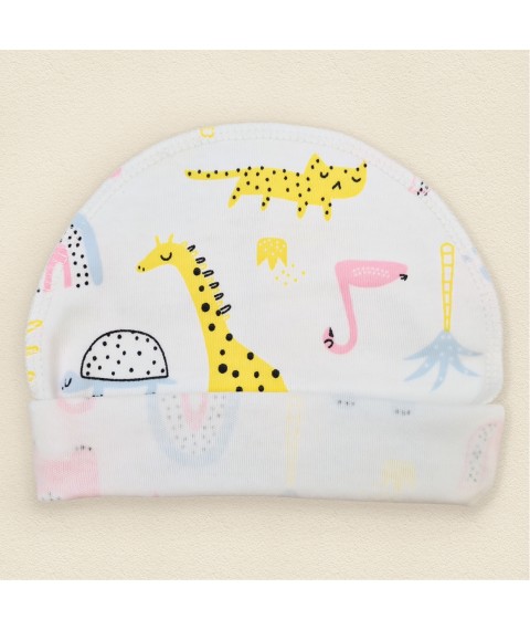 Hat for newborns Funny Animals Dexter`s White; Multi-colored 962 38 (d962-1zvrnv)