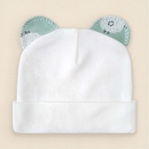Шапочка с ушками для новорожденных интерлок Овечки  Dexter`s  Молочный d962ов 38  (d962ов)