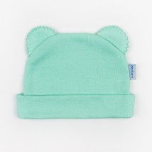 Hat with ears for a baby interlock Dexter`s Menthol 962/4mt 40 (962/4mt)
