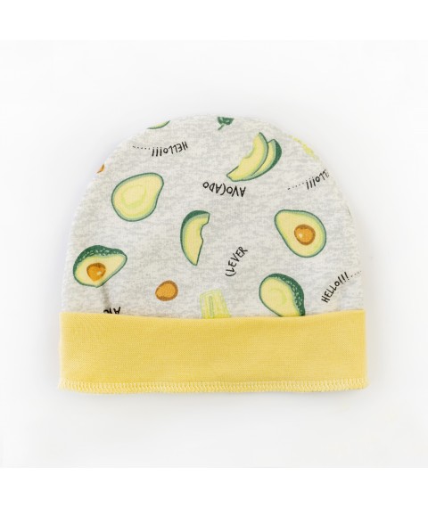 Шапочка для малышей на манжете с начесом Avocado  Dexter`s  Серый; Желтый 310223 38  (310223)