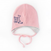 Шапочка для девочки двухслойная Жирафик  Dexter`s  Розовый d961ж-рв 48  (d961ж-рв)
