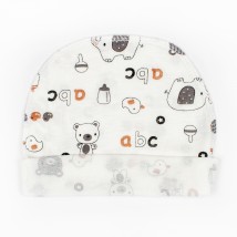 Шапочка для новорожденных кулир с наружным швом  Dexter`s  Молочный d962-1тд 38  (d962-1тд)
