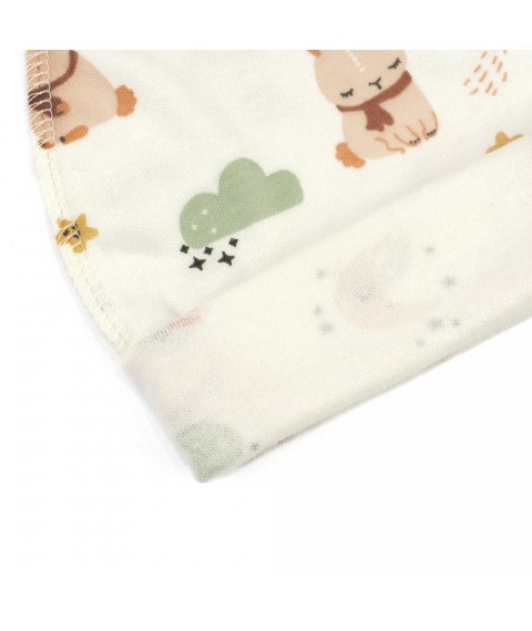 Шапочка для малышей с подворотом с зайчиками Bunnies  Dexter`s  Молочный 910122 38  (910122)