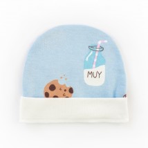 Шапочка для малюків на манжеті з начосом Blue cookies  Dexter`s  Блакитний 310262 38  (310262)