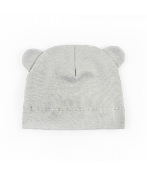 Шапочка з вушками для немовлят під распошив Gray  Dexter`s  Сірий 910435 38  (910435)