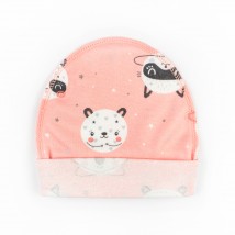 Шапочка ясельна з підворотом для дівчинки Pink panda  Dexter`s  Рожевий 910172 38  (910172)