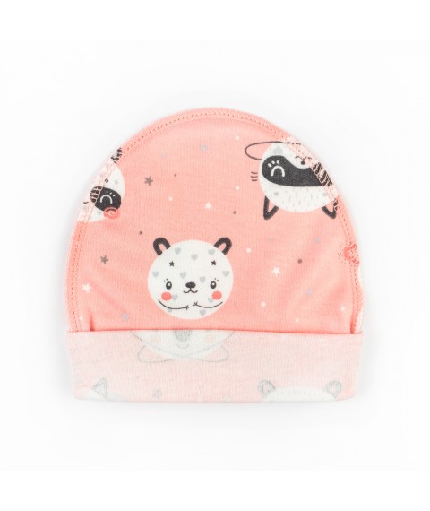 Шапочка ясельная с подворотом для девочки Pink panda  Dexter`s  Розовый 910172 38  (910172)
