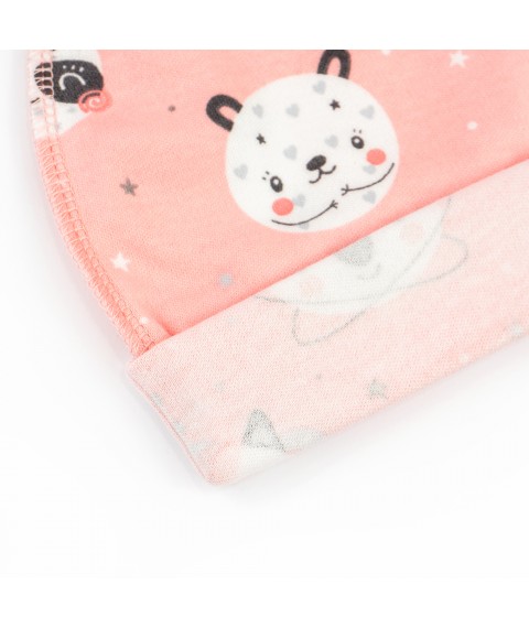 Шапочка ясельная с подворотом для девочки Pink panda  Dexter`s  Розовый 910172 38  (910172)