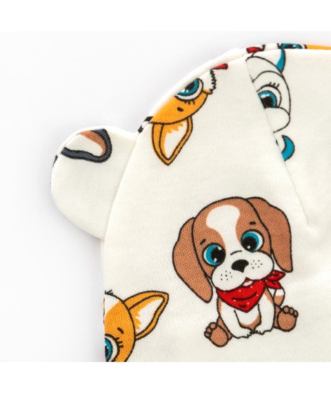 Шапочка с ушками для малышей на завязках с песиками Cute dogs  Dexter`s  Разноцветный 910516 38  (910516)