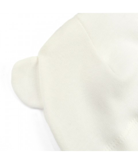Шапочка з вушками для немовлят під распошив Milk  Dexter`s  Молочний 910415 38  (910415)
