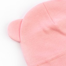 Шапочка с ушками для малышей под распошив Pink  Dexter`s  Розовый 910475 44  (910475)