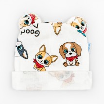 Шапочка з вушками інтерлок  Pets  Dexter`s  Білий d962дм-у 40  (d962дм-у)