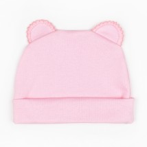 One-tone cap with ears Malena Pink 962 40 (962/4rv)