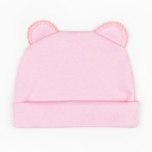 One-tone cap with ears Malena Pink 962 44 (962/4rv)