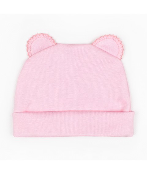One-tone cap with ears Malena Pink 962 38 (962/4rv)
