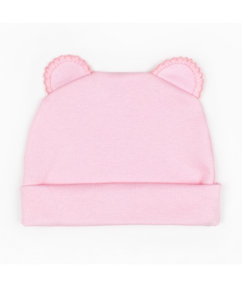 One-tone cap with ears Malena Pink 962 40 (962/4rv)