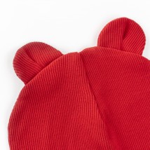 Шапочка с ушками двойная рубчик и кулир Red  Dexter`s  Красный d21-5кр 48  (d21-5кр)