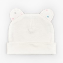 Cap with ears for babies Stars Dexter`s White d962ml-zd-rv 38 (d962ml-zd-rv)