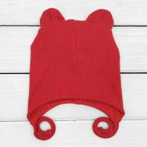 Hat with ears double scar and cooler Red Dexter`s Red 21-5 80 cm (d21-5kr)