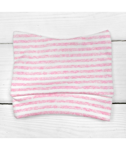 Knitted hat with pointed ears Pink stripe Malena Pink 979 48 (979pl-rv)