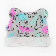 Шапочка для малюків з вушками Котики  Dexter`s  Сірий 962КТ 38  (962КТ)