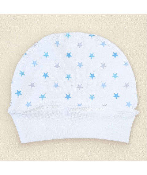 Hat in the maternity hospital Interlock Dream Dexter`s White; Blue 962 38 (d962-1zd-gb)