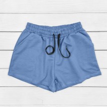 Women's stylish trapeze shorts Dexter`s Blue 22-03 S (d22-03)