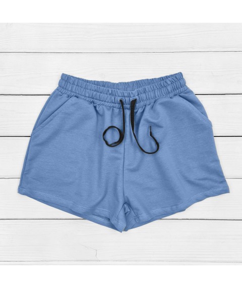 Women's stylish trapeze shorts Dexter`s Blue 22-03 S (d22-03)