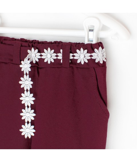 Coulier shorts for girls Malena Burgundy 164 110 cm (164-2br)