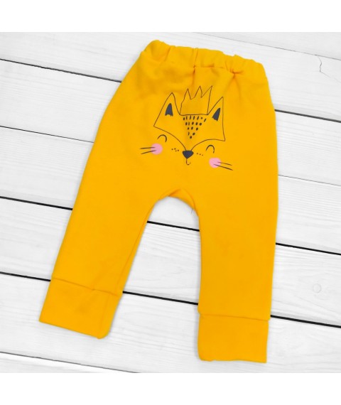 Pants with print on the back Foxie Dexter`s Yellow-hot d303or-ls 86 cm (d303or-ls)