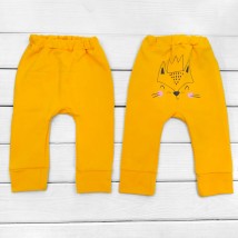 Pants with print on the back Foxie Dexter`s Yellow-hot d303or-ls 68 cm (d303or-ls)