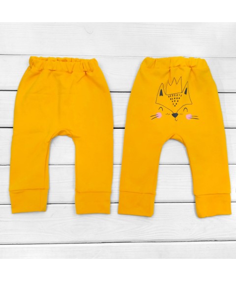 Pants with print on the back Foxie Dexter`s Yellow-hot d303or-ls 74 cm (d303or-ls)