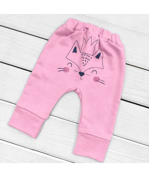 Дитячі штани з начосом з принтом ззаду Foxie  Dexter`s  Рожевий d303рв-лс  86 см (d303рв-лс)