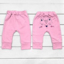 Детские штаны с начесом с принтом сзади Foxie  Dexter`s  Розовый d303рв-лс  80 см (d303рв-лс)