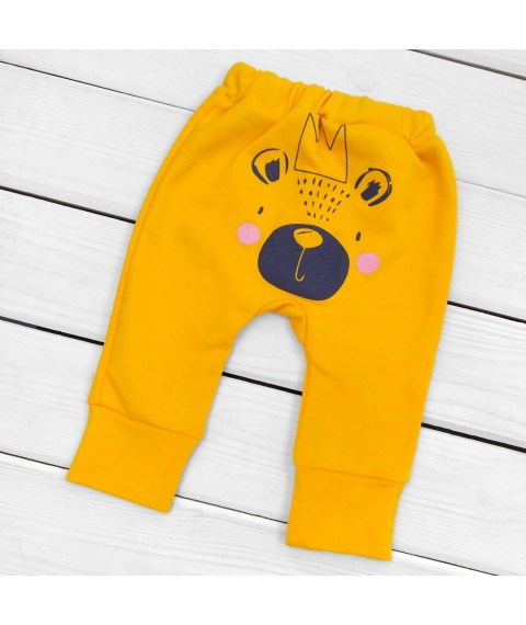 Дитячі штани на осінь з начосом Panda  Dexter`s  Жовтогарячий d303ор-нс  74 см (d303ор-нс)