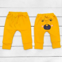 Детские трикотажные штаны на осень с начесом Panda  Dexter`s  Оранжевый d303ор-нс  68 см (d303ор-нс)