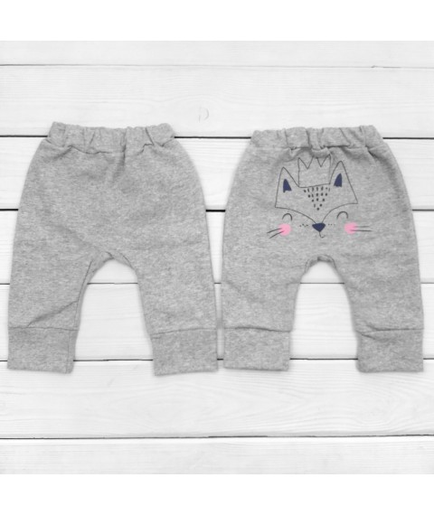 Foxye Dexter`s children's pants with nachos demi-season Gray d303sr-ls 80 cm (d303sr-ls)