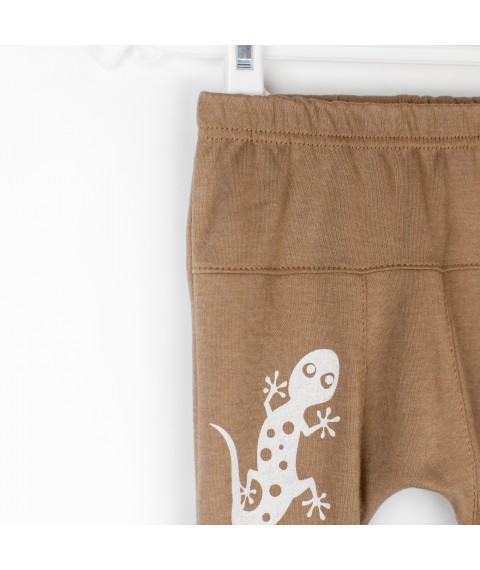 Kids' knitted brown trousers Gecko Dexter`s Brown 924 122 cm (D924-1)