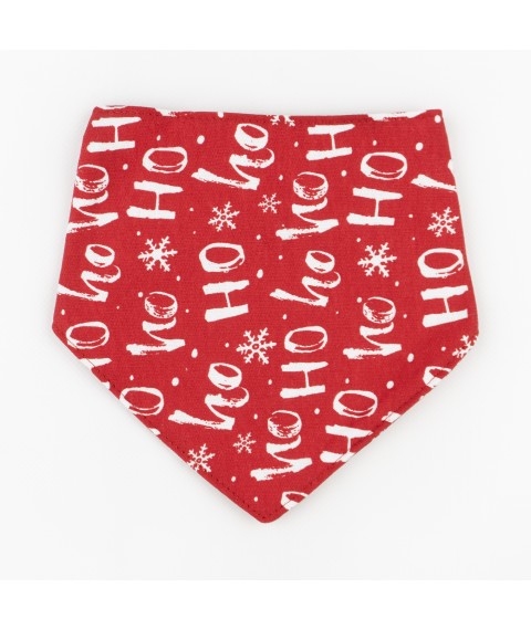 Слюнявчик детский в праздничной расцветке Christmas Ho ho  Dexter`s  Красный d963-1хх-нгтг   (d963-1хх-нгтг)