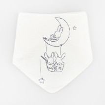 Bib with print Malena Bunnies White 963 (d963-1z-ml)