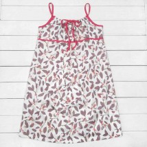 Жіноча сорочка в пологовому будинку на зав'язках Leaf  Dexter`s  Білий;Рожевий 100  L (d100-1лс-б)