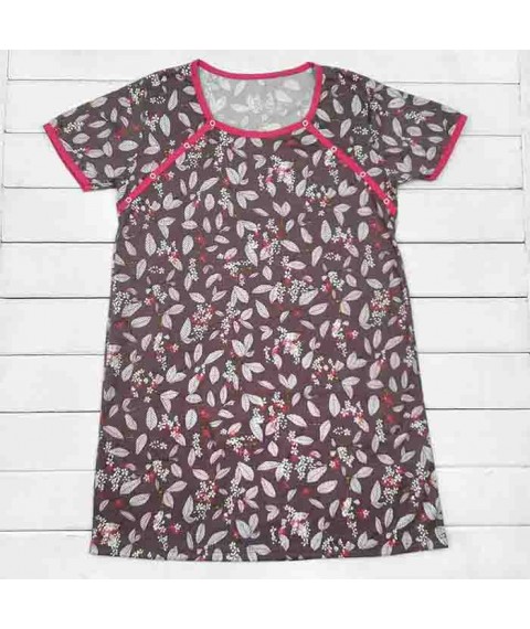 Женская сорочка в роддом с кнопками для кормления Leaf  Dexter`s  Коричневый 100  XL (d100лс-кч)